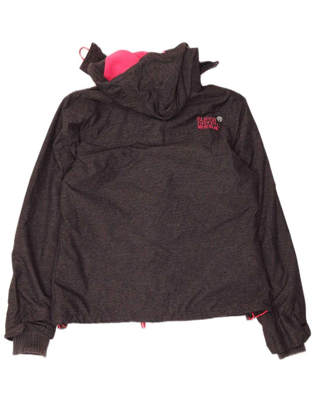 Superdry Damen Windcheater Kapuzen-Windjacke UK 16 Large Grau