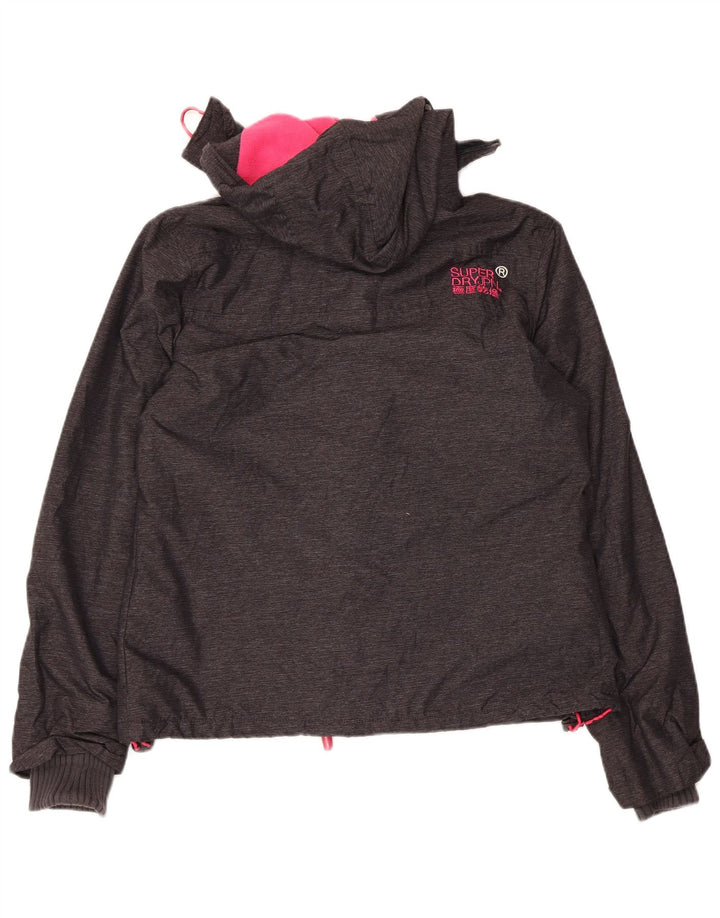 Superdry Damen Windcheater Kapuzen-Windjacke UK 16 Large Grau