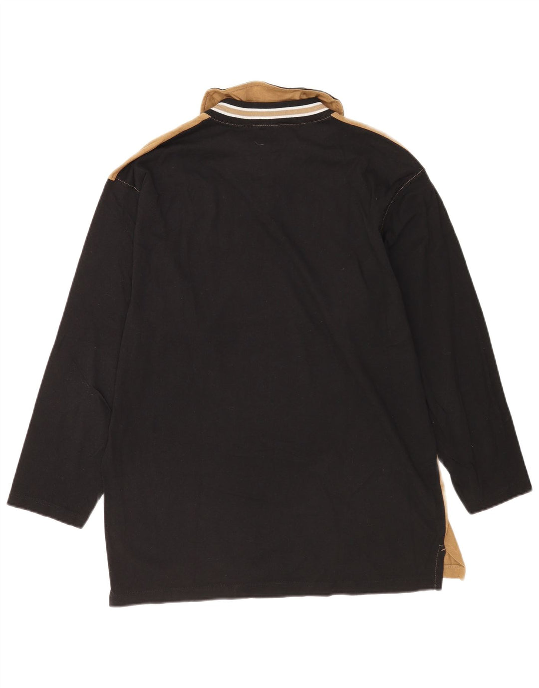 Champion Herren-Oberteil mit Reißverschluss, langärmlig, klein, beige, Colourblock-Baumwolle