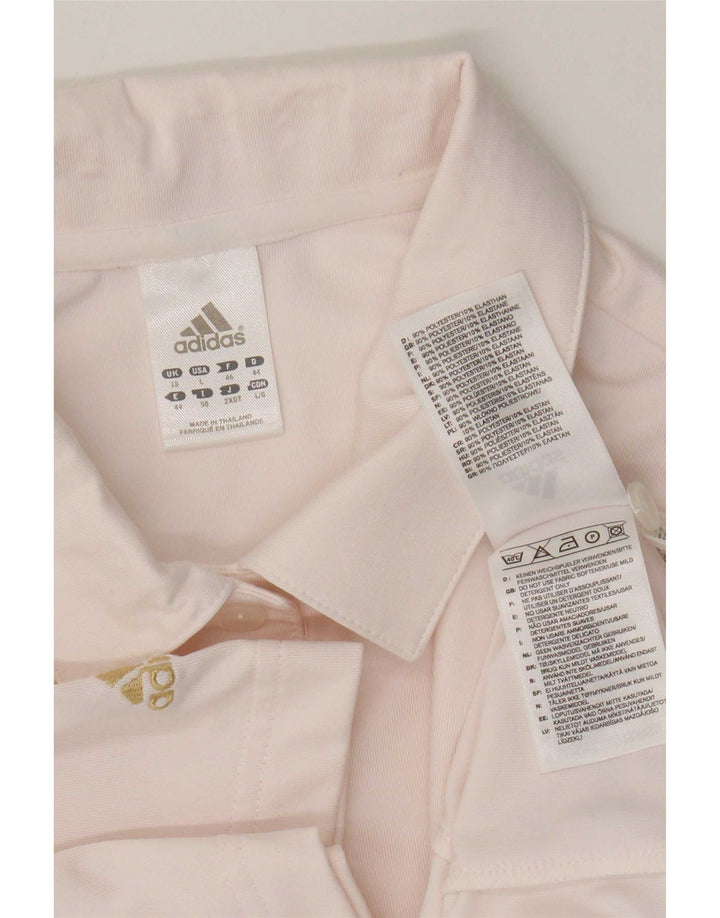Adidas Damen Poloshirt UK 18 XL Rosa Polyester
