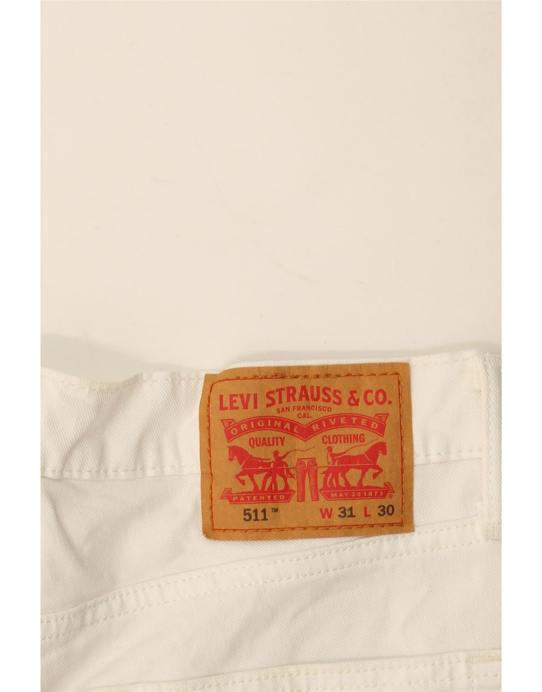 Levi's Damen 511 Slim Jeans W31 L30 Weiße Baumwolle