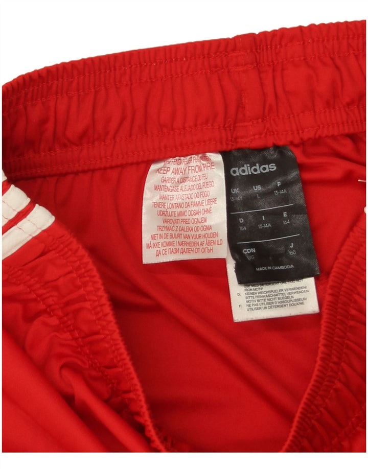 Adidas Jungen Sportshorts 13–14 Jahre, rotes Polyester