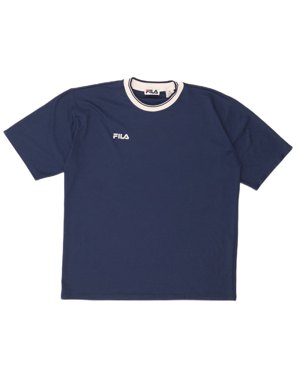 FILA Herren T-Shirt Top XL Marineblau Polyester