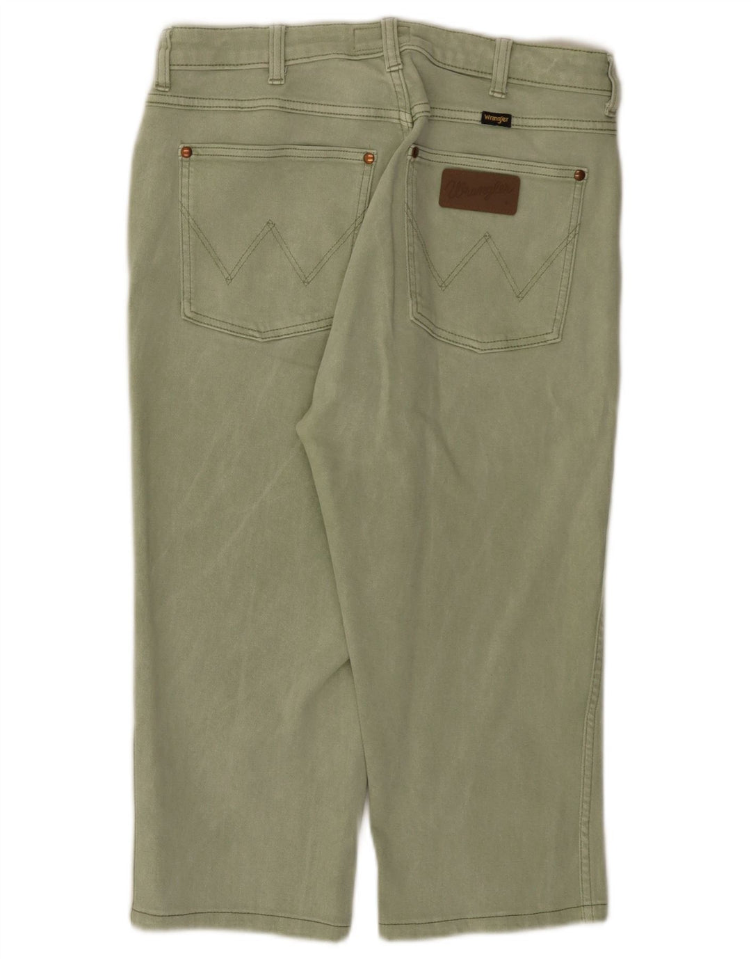 WRANGLER Gerade Damen-Freizeithose W30 L27 Grüne Baumwolle