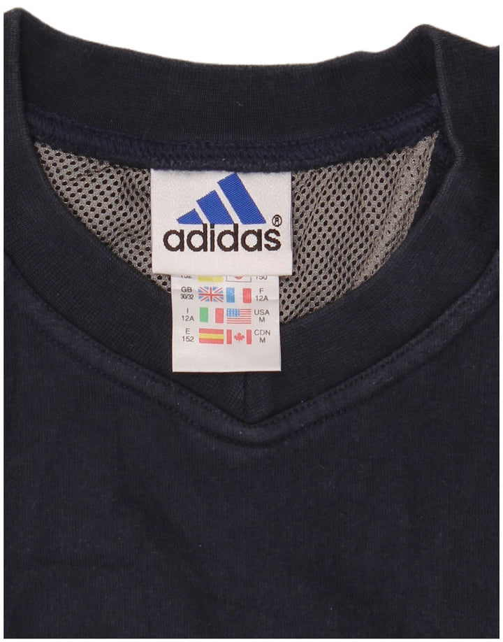 Adidas Jungen Sweatshirt Pullover 11-12 Jahre Marineblau Baumwolle