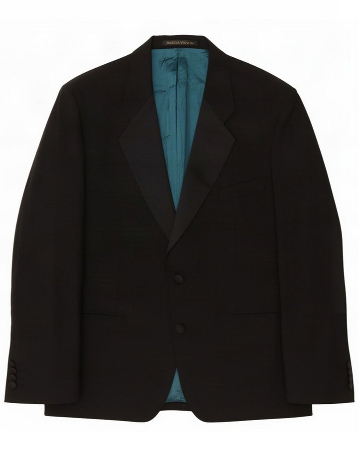 Marks & Spencer Herren St. Michael 2-Knopf-Blazerjacke UK 42 Large Schwarz