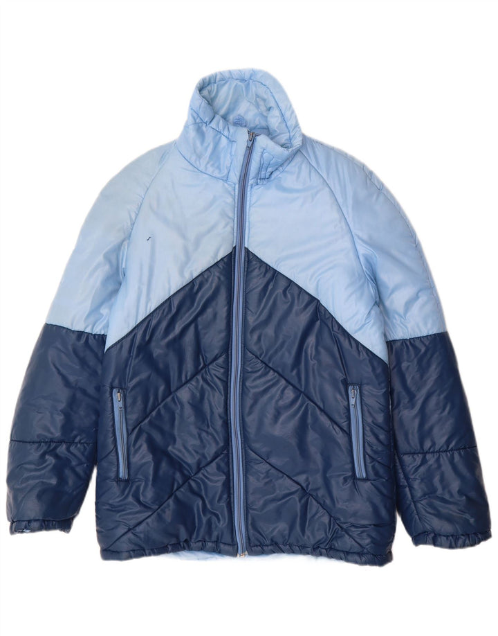 MARILENA Wattierte Herrenjacke UK 36 Small Blue Colourblock