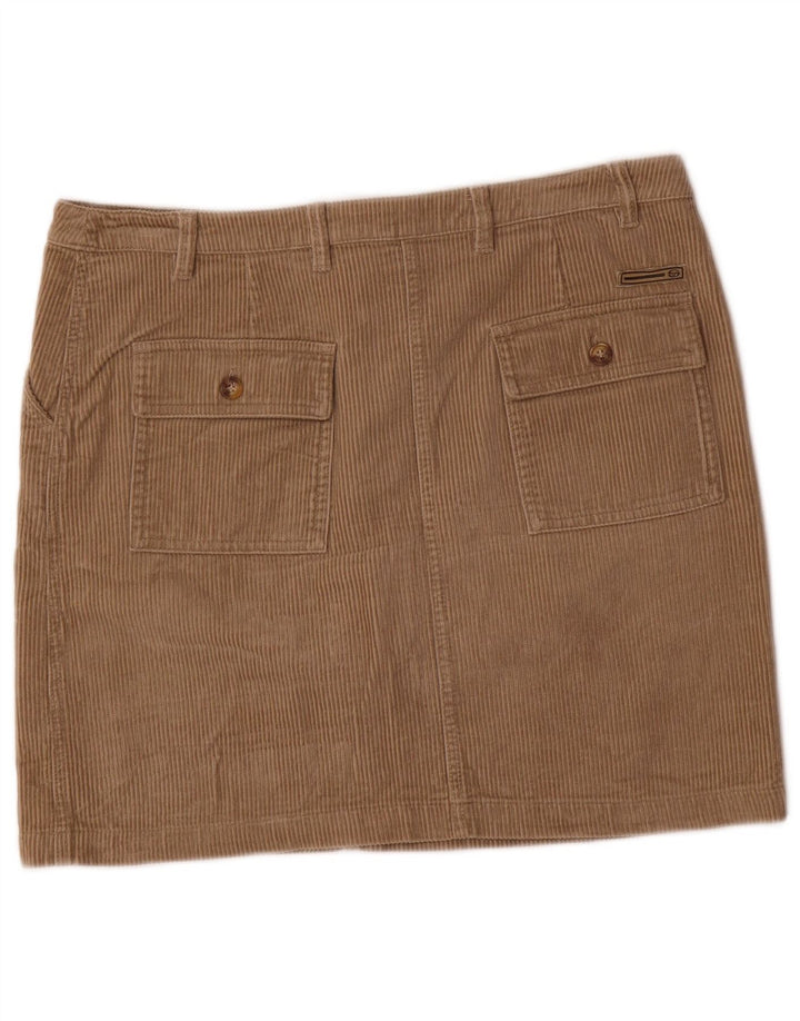 Sergio Tacchini Damen Cordrock IT 44 Medium W34 Beige Baumwolle