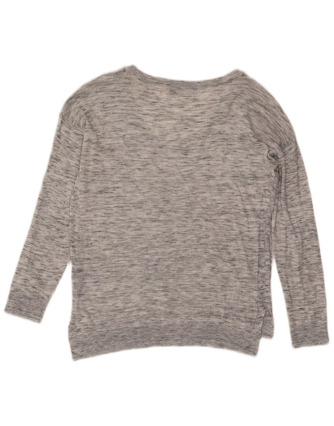 Marks & Spencer Damen-Pullover mit V-Ausschnitt, Größe S, Gr. 8, Grau meliert