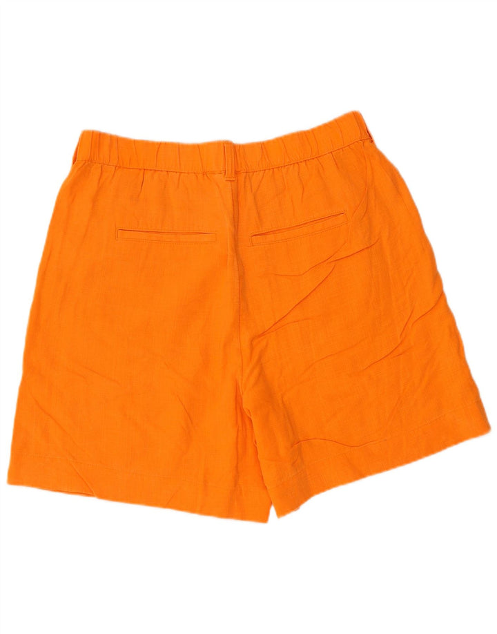 MARKS & SPENCER Damen Per Una Chino Shorts UK 12 Medium W32 Orange