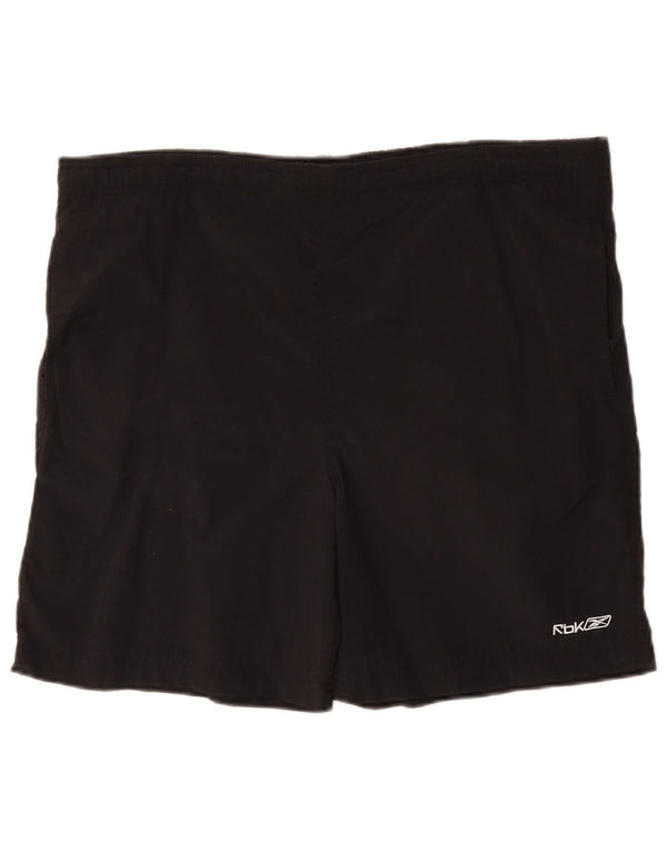 Reebok Herren-Badeshorts, groß, aus schwarzem Nylon