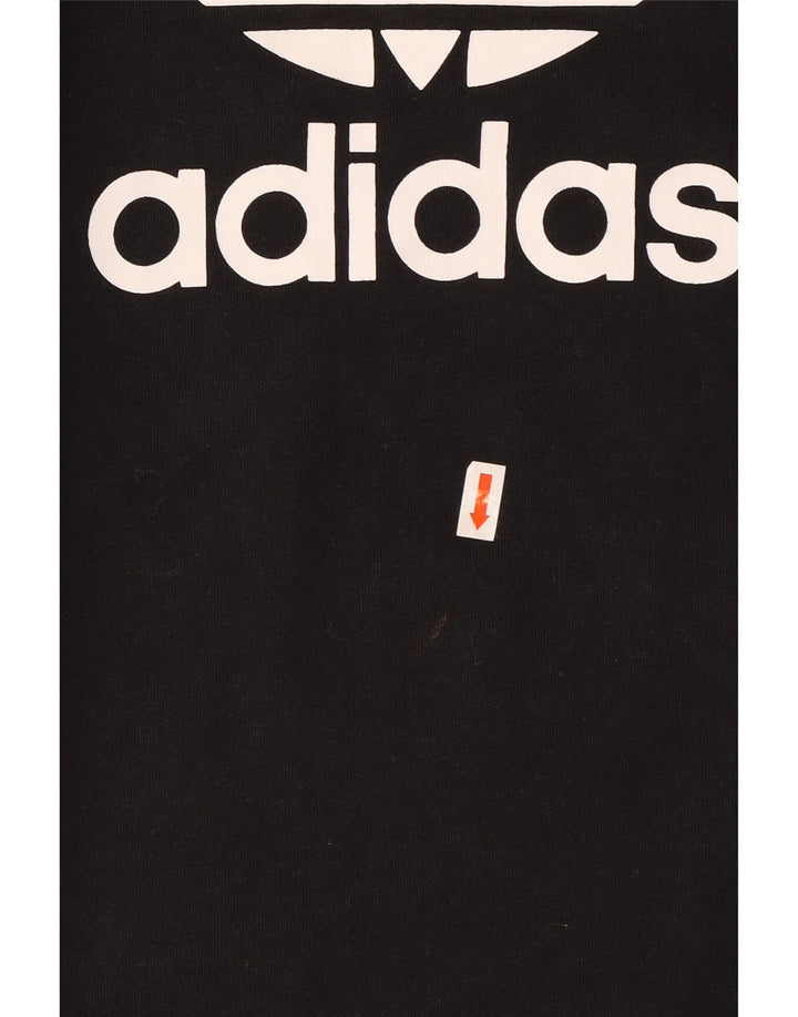 ADIDAS Mens Graphic T-Shirt Top Medium Black Cotton Vintage Adidas and Second-Hand Adidas from Messina Hembry 