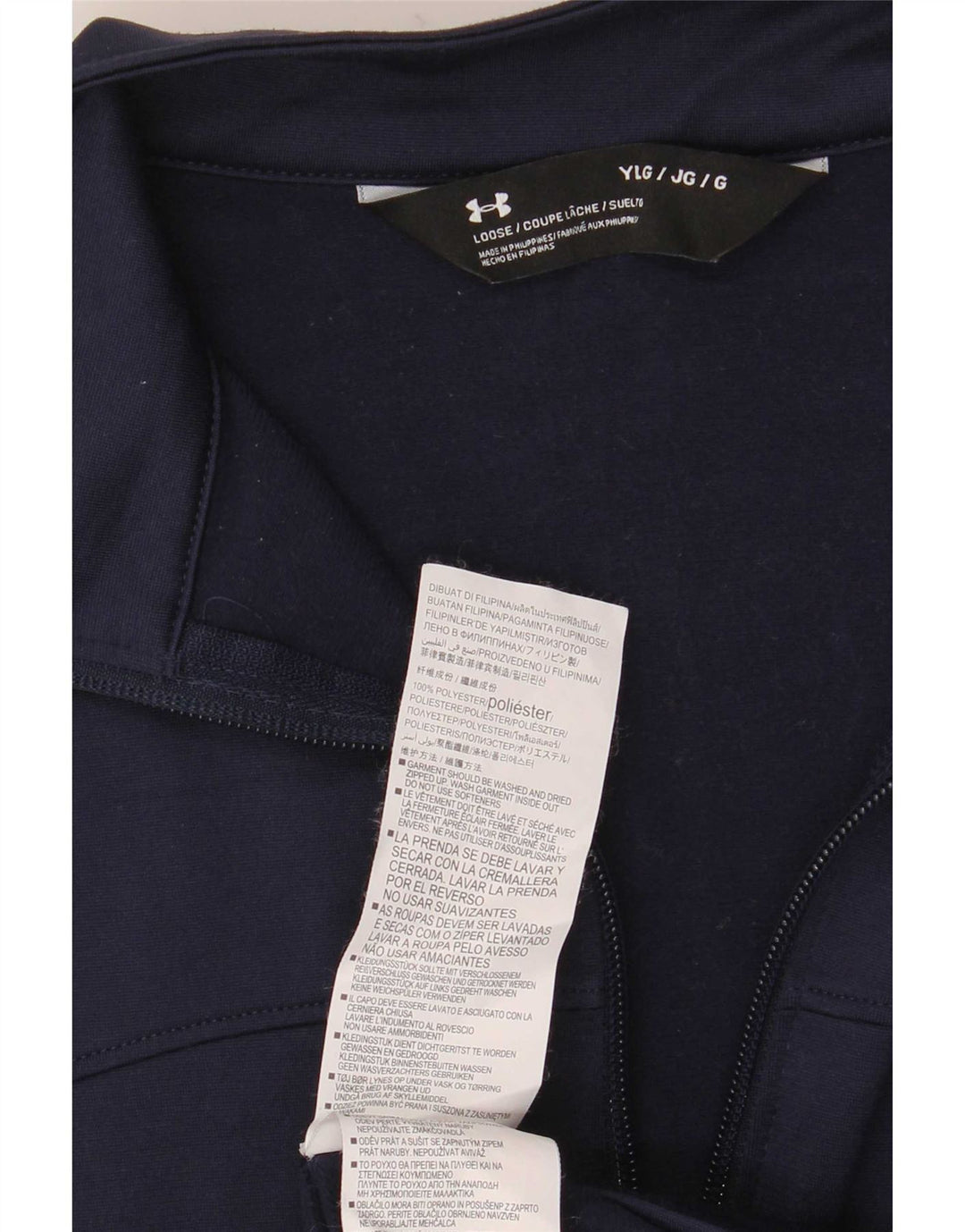 Under Armour Jungen-Trainingsanzug-Top-Jacke, 11–12 Jahre, Größe L, Marineblau