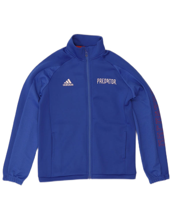 Adidas Jungen Predator Graphic Trainingsanzug Top Jacke 9–10 Jahre Blau Polyester