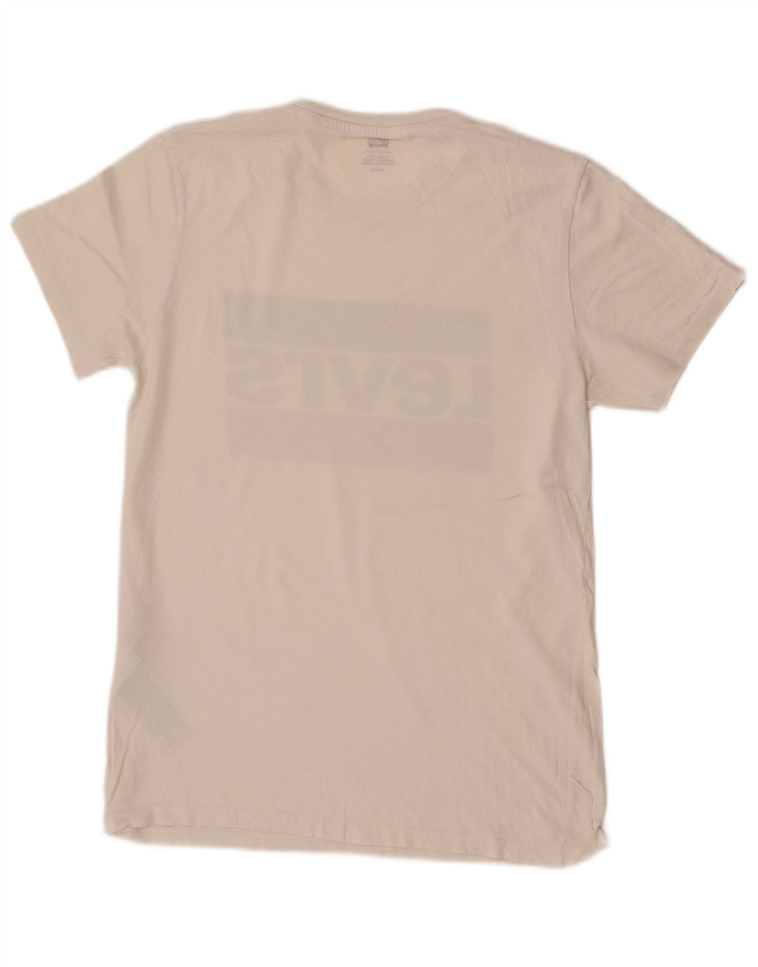 Levi's Herren-T-Shirt mit Grafik, Größe S, cremefarbene Baumwolle