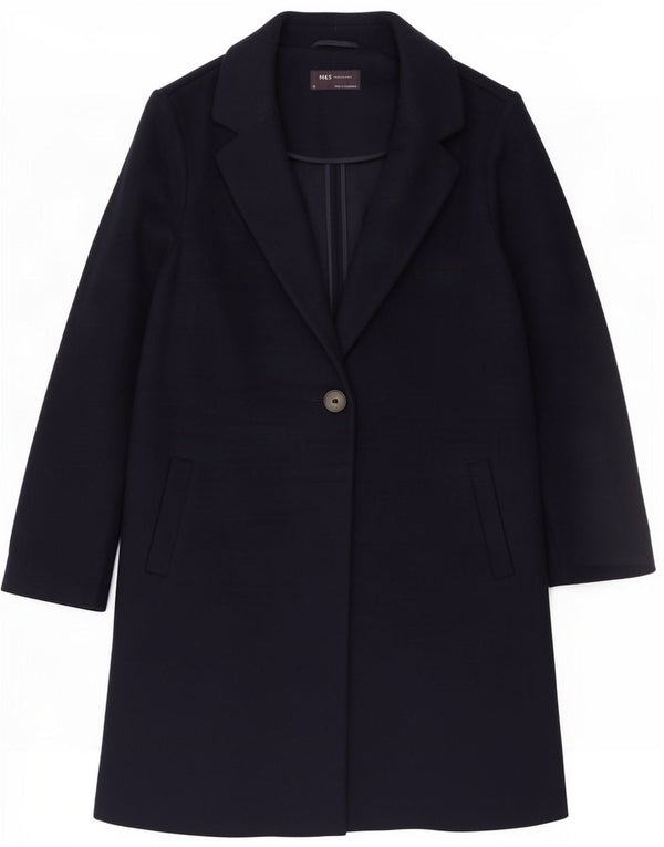 Marks & Spencer Damen Übergroßer Mantel UK 10 Small Marineblau Polyester