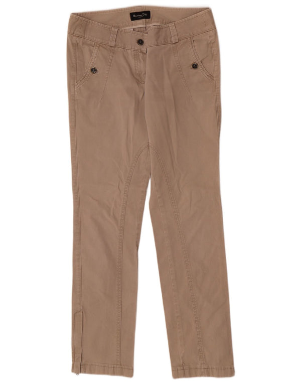 Massimo Dutti Damen Slim Chinohose EU 38 Small W28 L29 Beige Baumwolle