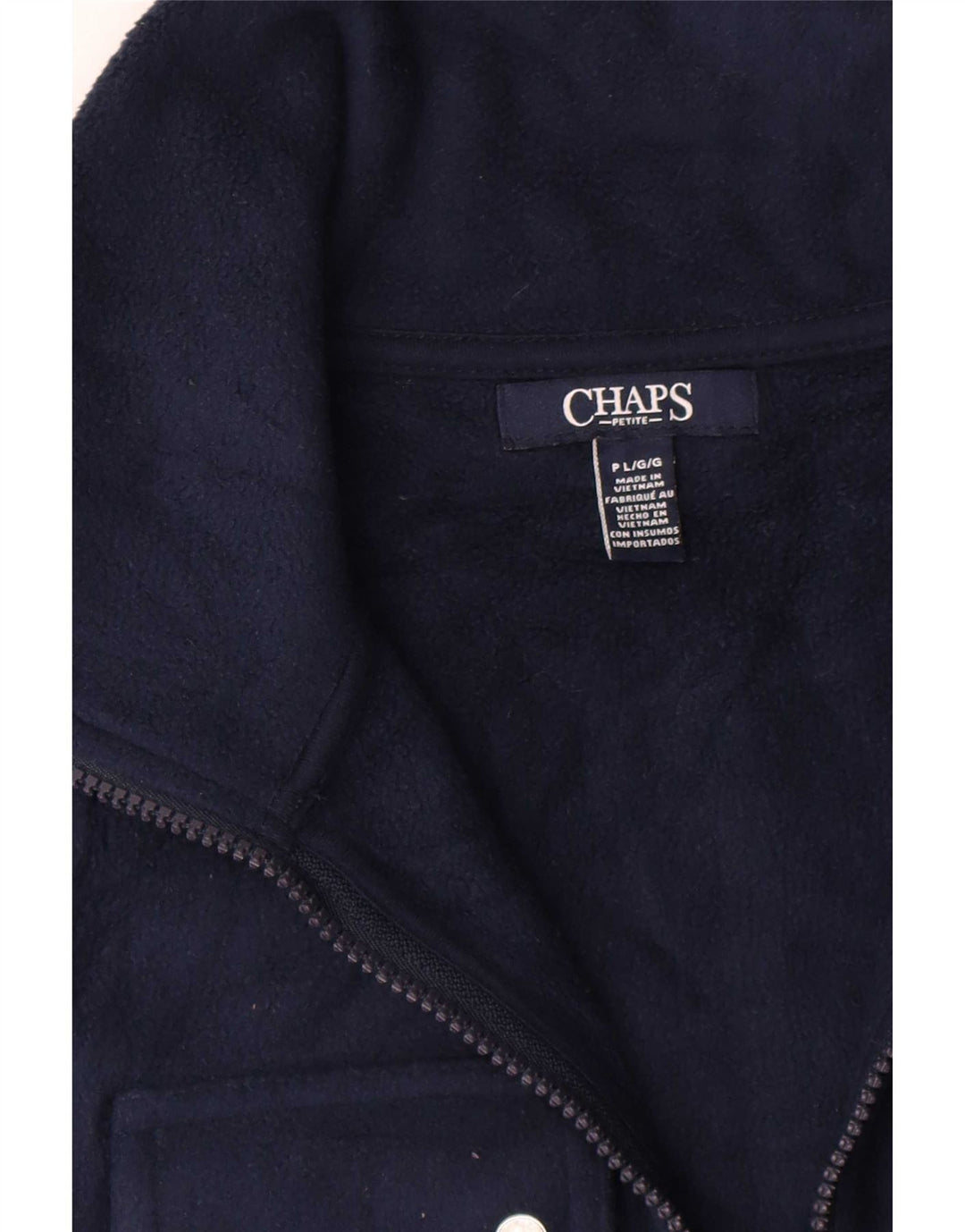 Chaps Womens Petite Fleece Gilet UK 16 Large Marineblau Polyester