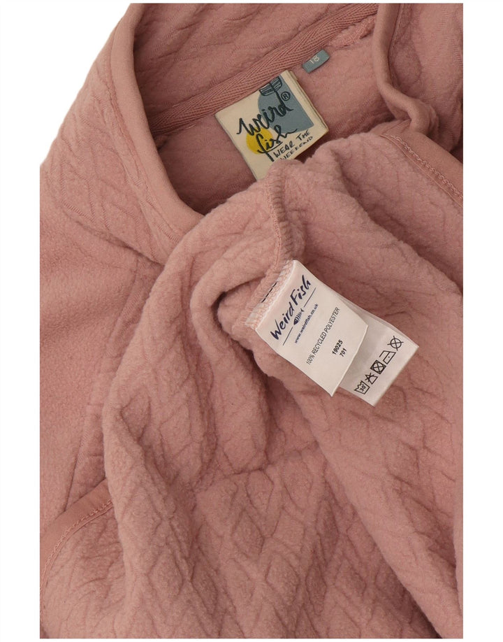Weird Fish Damen Fleecejacke UK 18 XL Rosa Polyester
