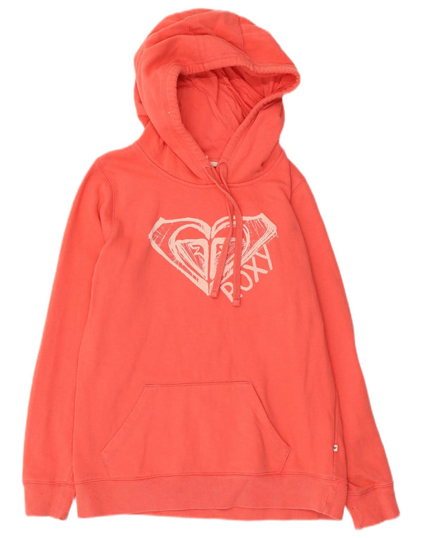 Roxy Womens Graphic Hoodie Pullover UK 10 Small Rote Baumwolle