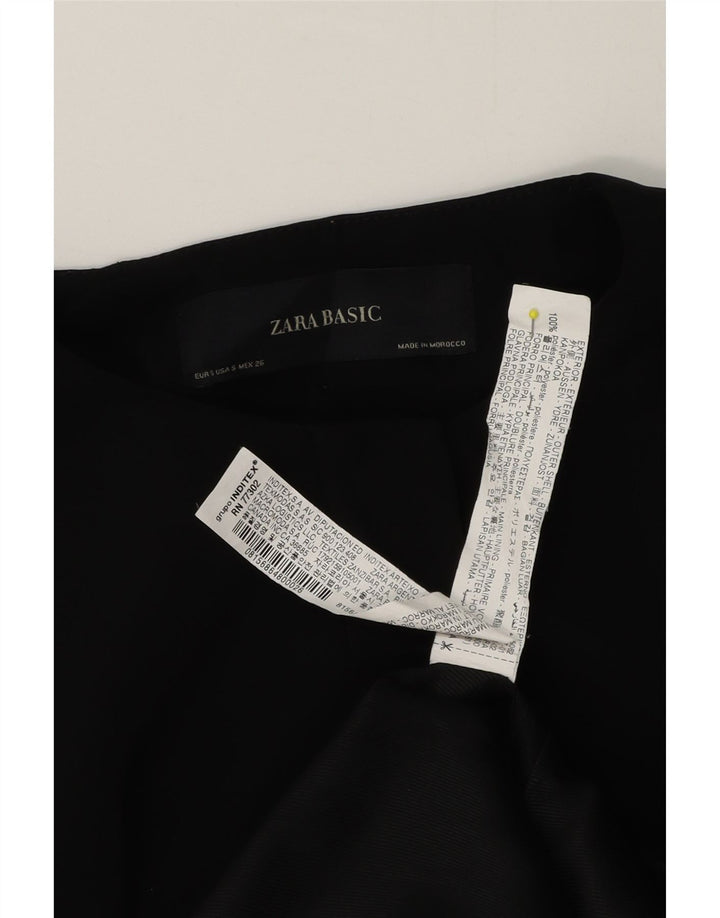 Zara Damen Übergroße Bomberjacke UK 10 Small Schwarz Polyester