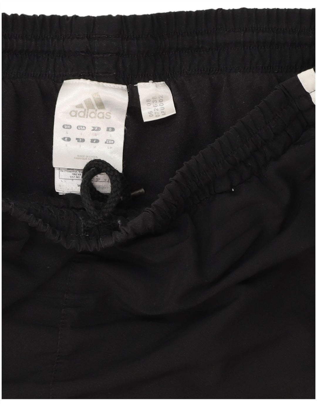 Adidas Damen Trainingshose UK 10 Small Schwarz Polyester