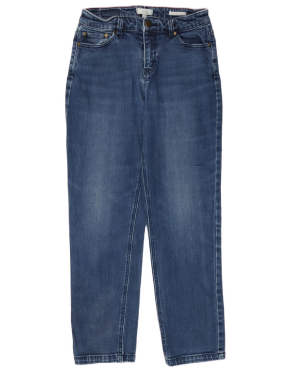 Joules Damen Crop Straight Jeans UK 10 Small W27 L26 Blaue Baumwolle