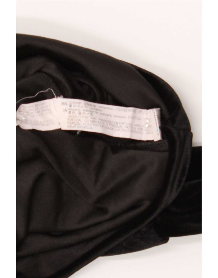 Zara Damen Langarm-Etuikleid UK 16 Large Schwarz Polyester