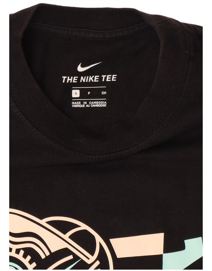 Nike Herren-T-Shirt mit Grafik, Größe S, schwarze Baumwolle