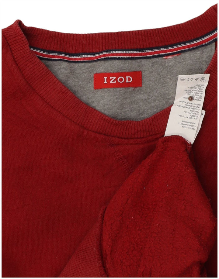 Izod Herren-Sweatshirt-Pullover, groß, rote Baumwolle