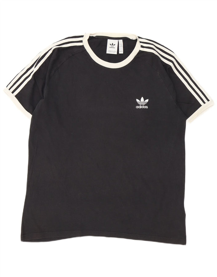 Adidas Herren T-Shirt Top XL Schwarz Baumwolle
