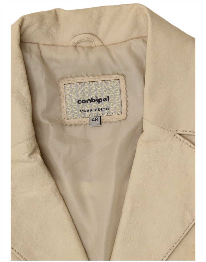 CONBIPEL Damen Ledermantel IT 48 XL Beige Leder