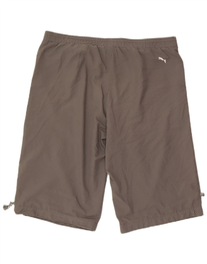 Puma Herren Graphic Sport Shorts Large Grau Polyester