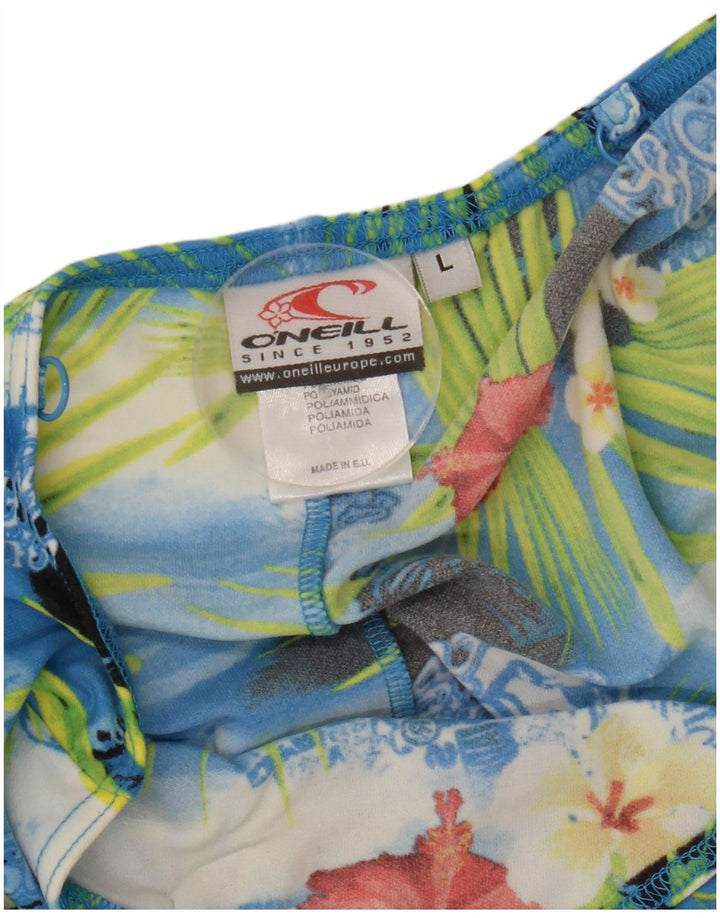 O'NEILL Damen Neckholder-Kleid UK 14 Großes, mehrfarbiges, geblümtes Polyamid