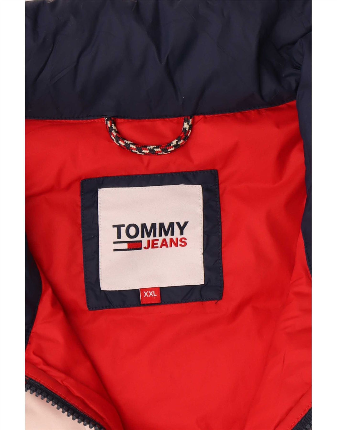 Tommy Hilfiger Herren Wattierte Jacke UK 44 2XL Blau Colourblock Polyamid