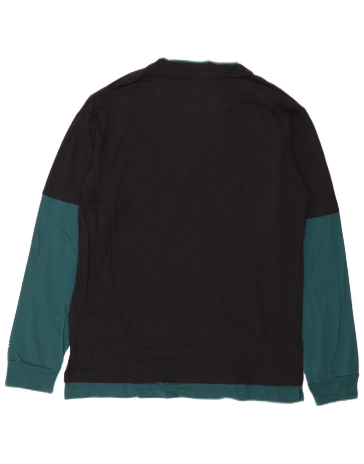 Champion Herren-Top, langärmelig, XL, Schwarz, Colourblock-Baumwolle