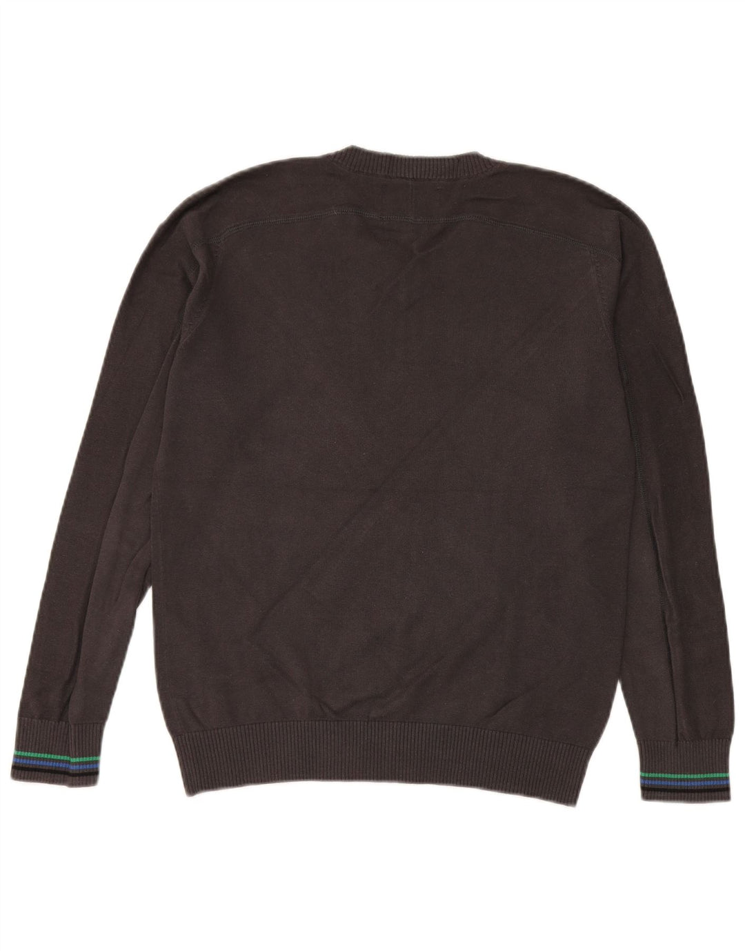 Jack & Jones Herren-Pullover mit V-Ausschnitt aus mittelgrauer Baumwolle