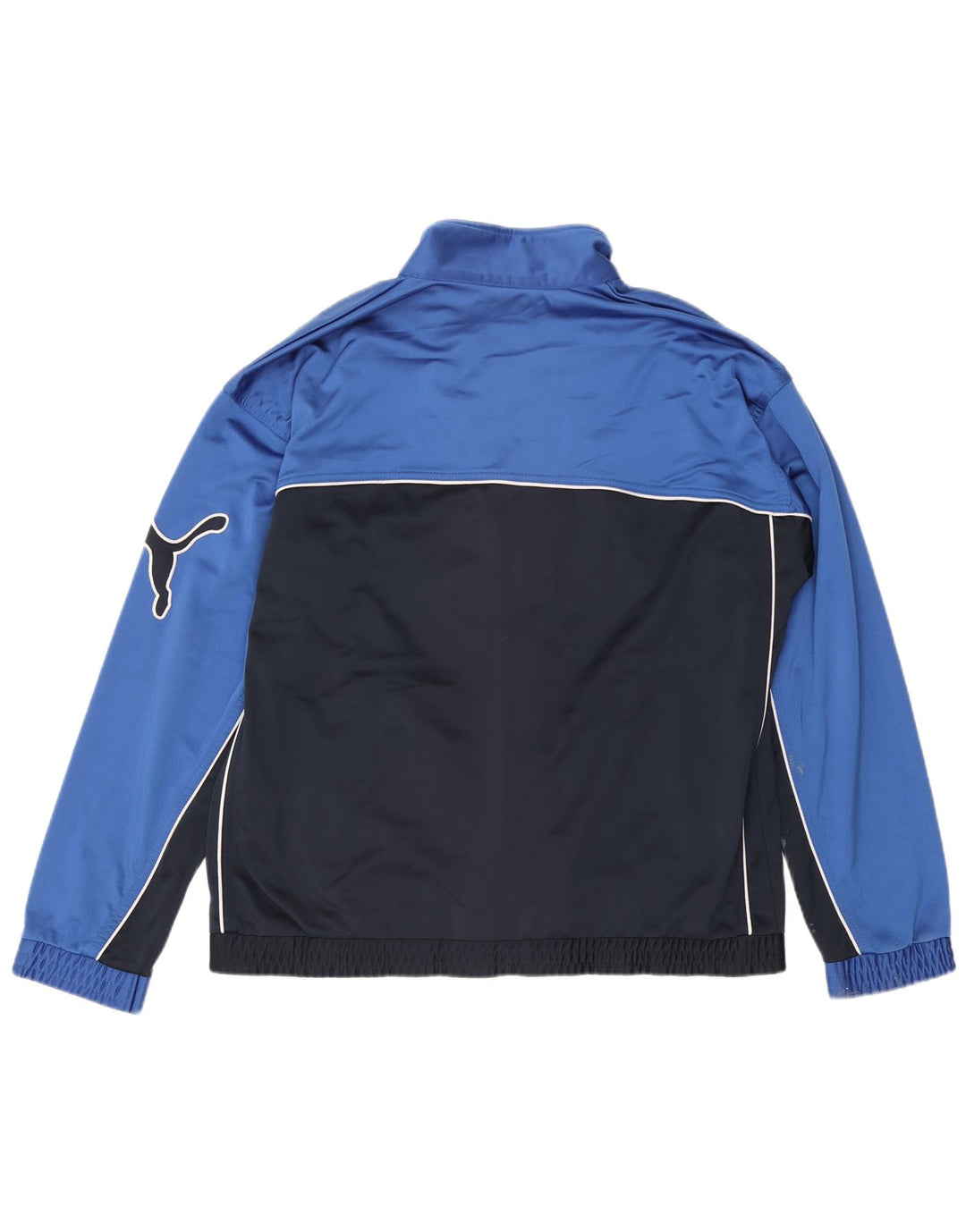 Puma Herren-Trainingsanzug mit grafischem Oberteil, groß, Marineblau, Farbblock