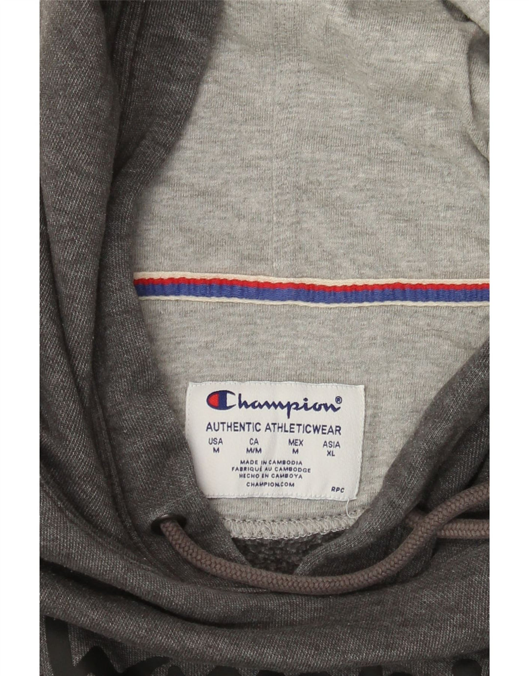 Champion Herren-Kapuzenpullover mit Grafik, mittelgrau gefleckt