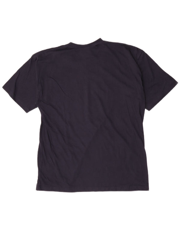 Umbro Herren T-Shirt Top Large Marineblau Baumwolle