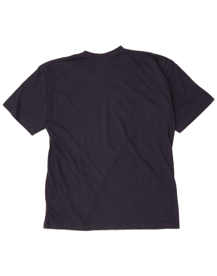 Umbro Herren T-Shirt Top Large Marineblau Baumwolle