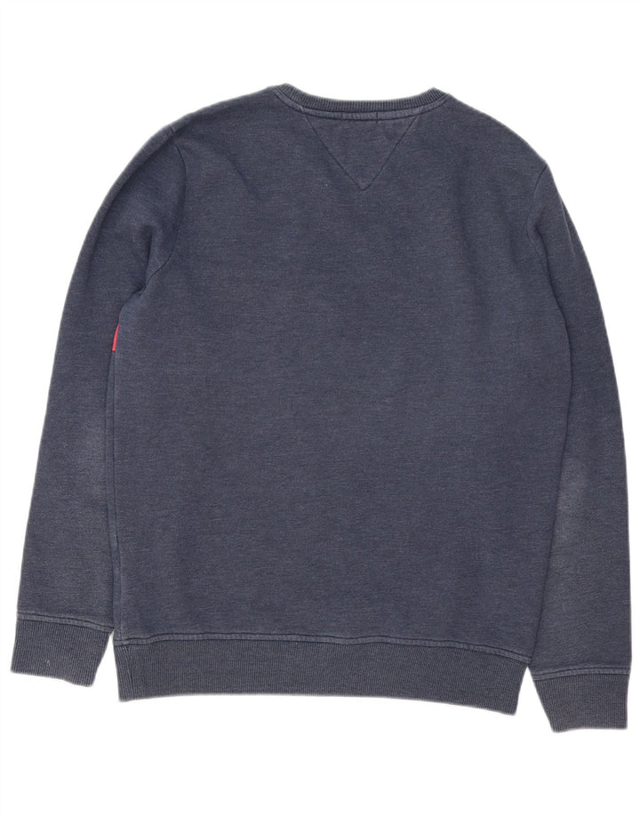 Tommy Hilfiger Herren-Sweatshirt mit Grafik, mittelgroß, Marineblau, Farbblock