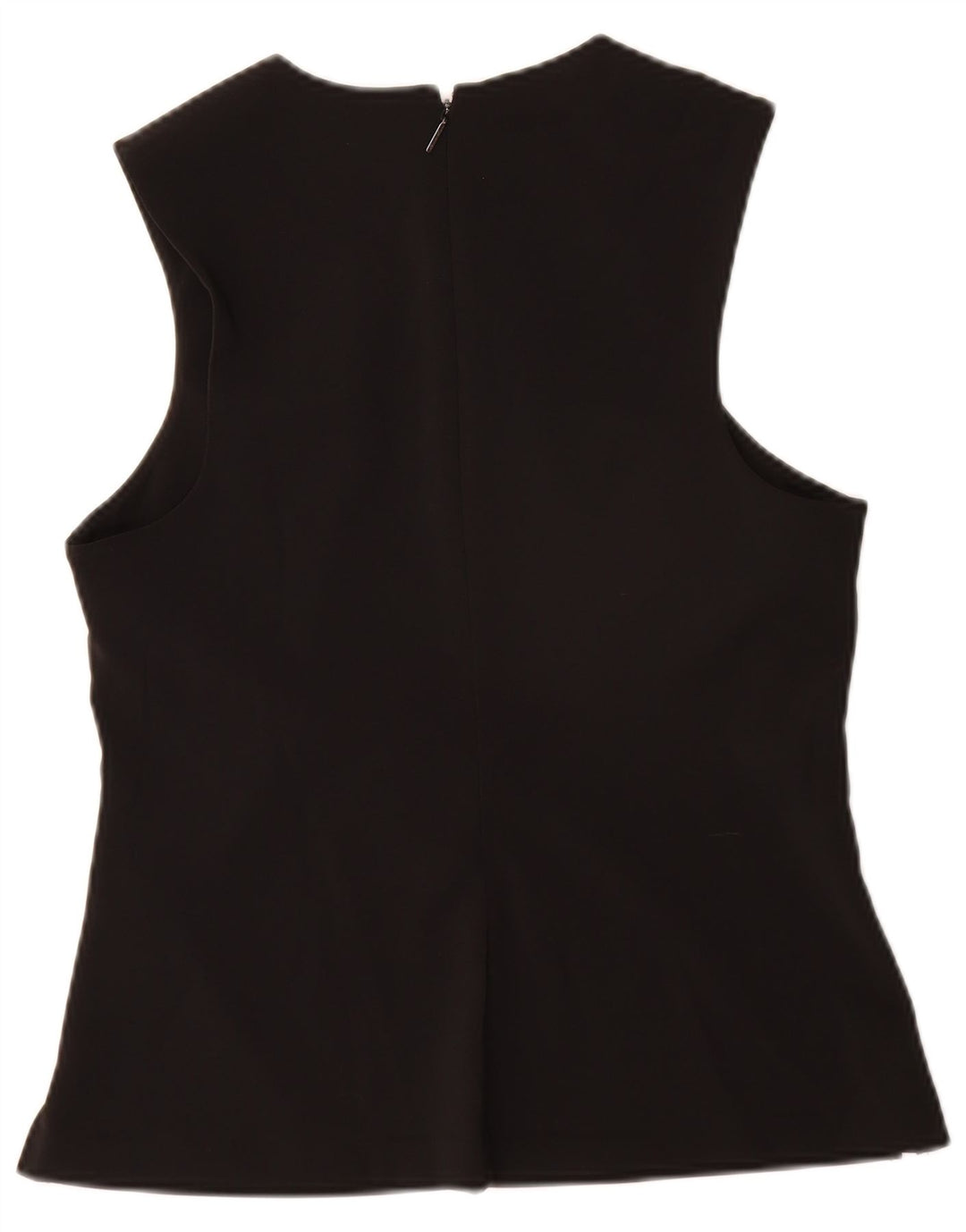 Calvin Klein Damen ärmelloses Blusenoberteil IT 40 Small Schwarz Polyester
