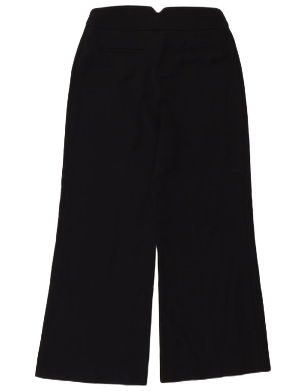 Marks & Spencer Womens Wide Leg Casual Trousers UK 10 Small W28 L28 Black