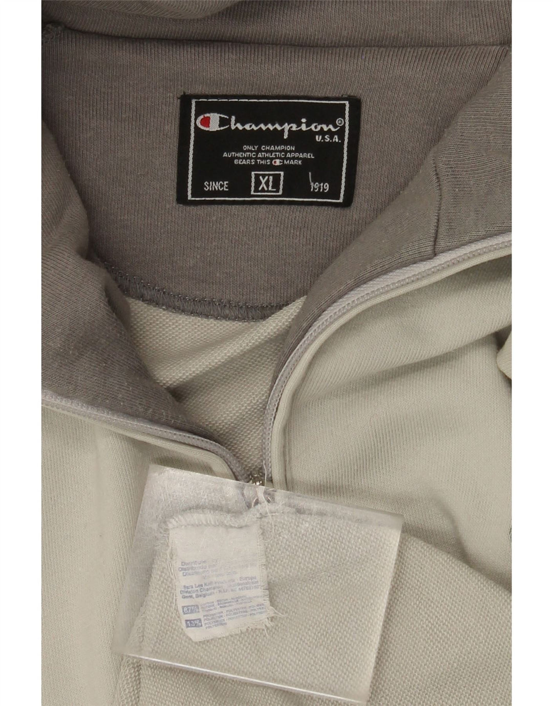 CHAMPION Herren-Trainingsanzug-Oberteil, Jacke, XL, Beige, Baumwolle