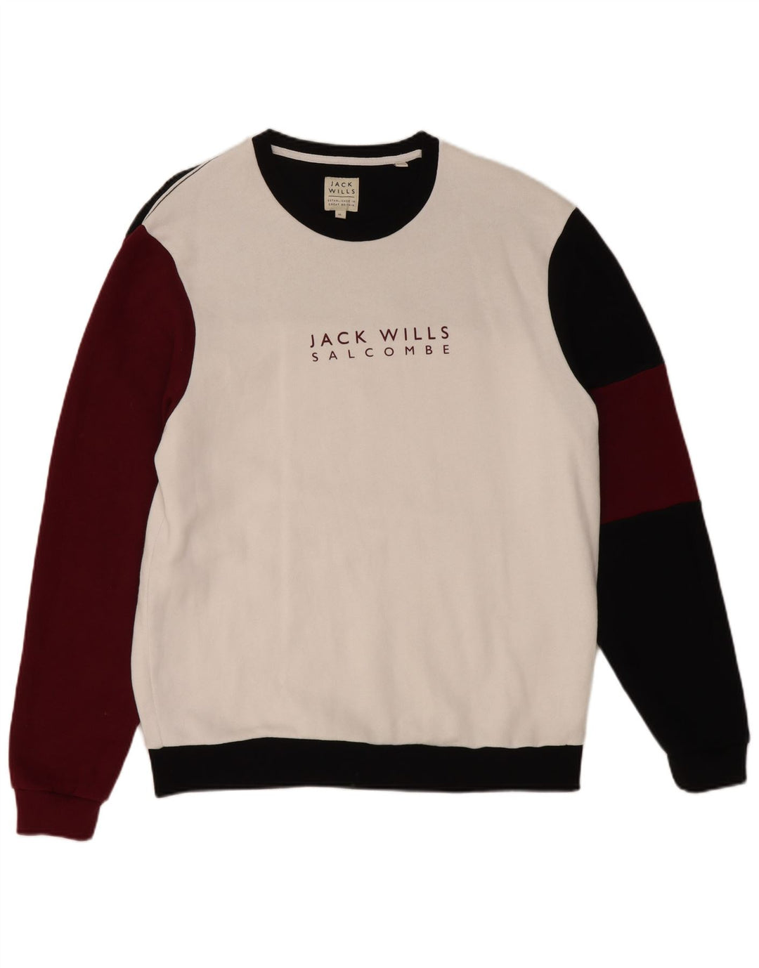 JACK WILLS Mens Graphic Sweatshirt Jumper XL Multicoloured Colourblock