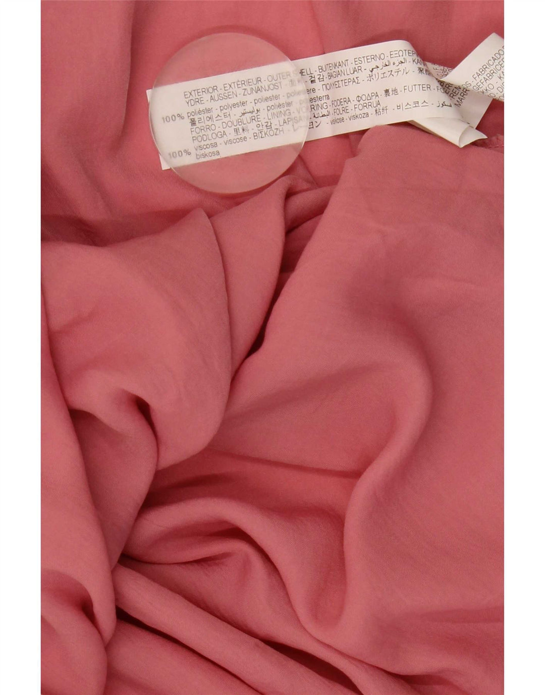 Zara Damen Maxi-Neckholder-Kleid UK 12 Mittelrosa Polyester