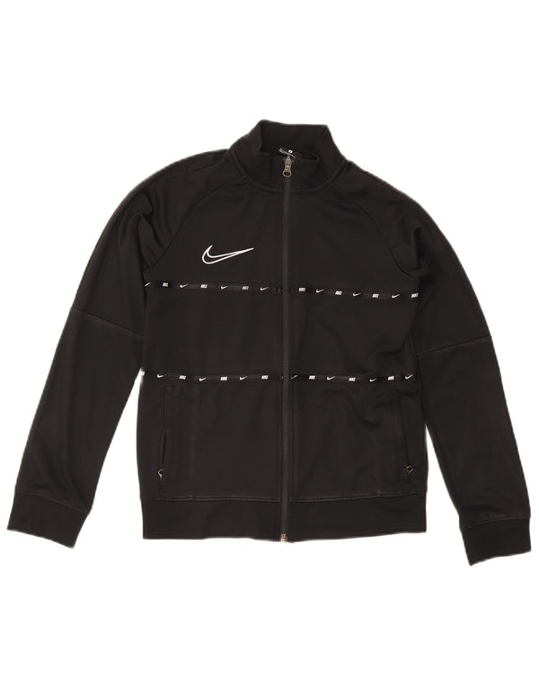 Nike Mädchen-Trainingsanzugoberteil mit Grafik, 10–11 Jahre, mittelgroß, schwarz gestreift
