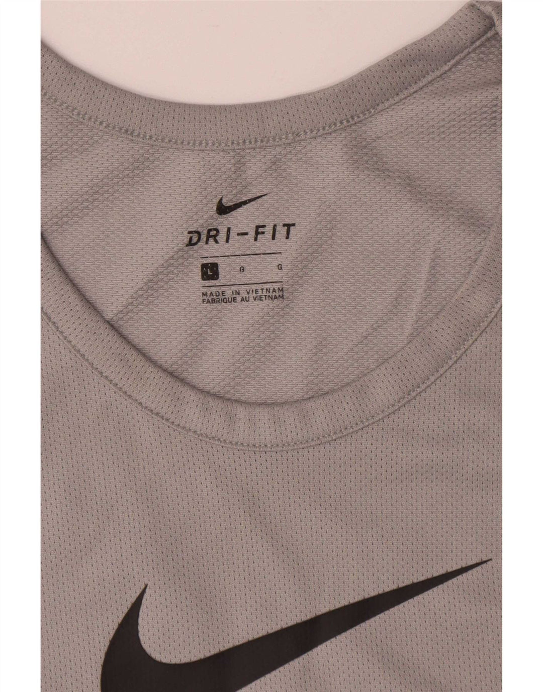 Nike Herren Dri Fit Grafik-Weste-Oberteil, großes graues Polyester
