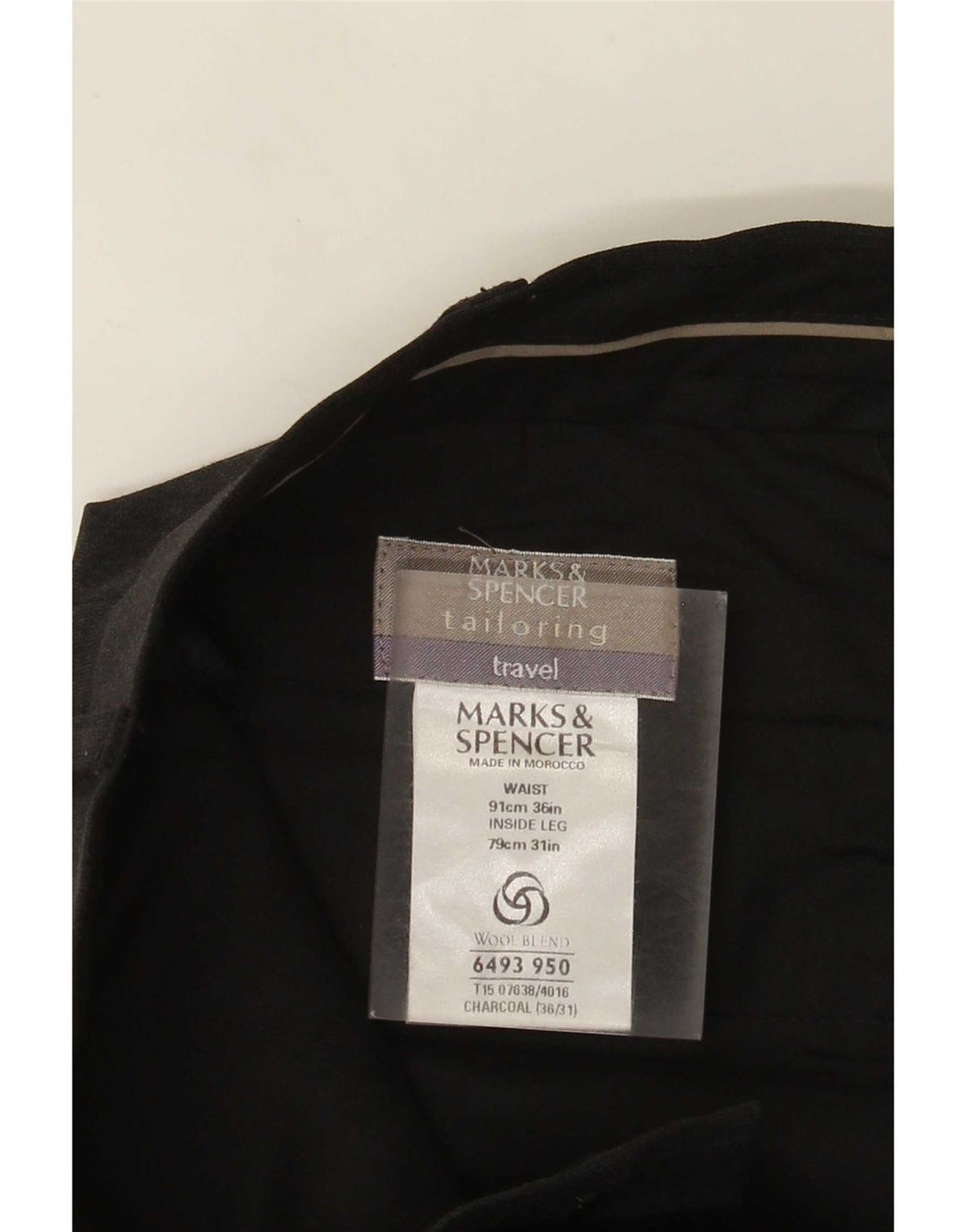 Maßgeschneiderte Herren-Anzughose von Marks & Spencer, W36 L31, grau, Polyester